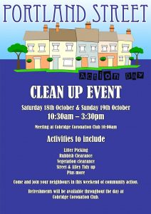 Portland Street Clean Up poster