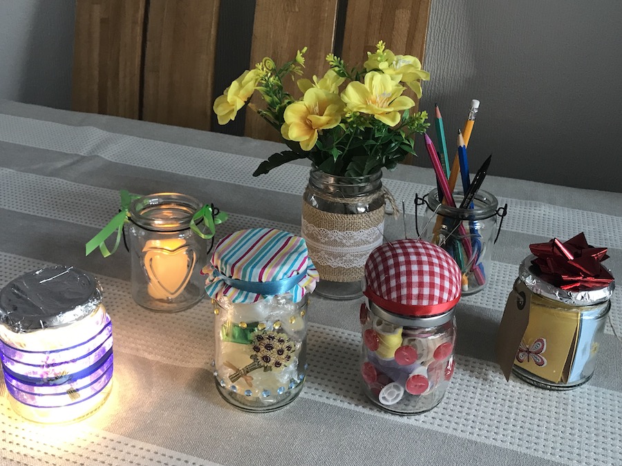 Carers Jars from Night Owl digital craft sessions